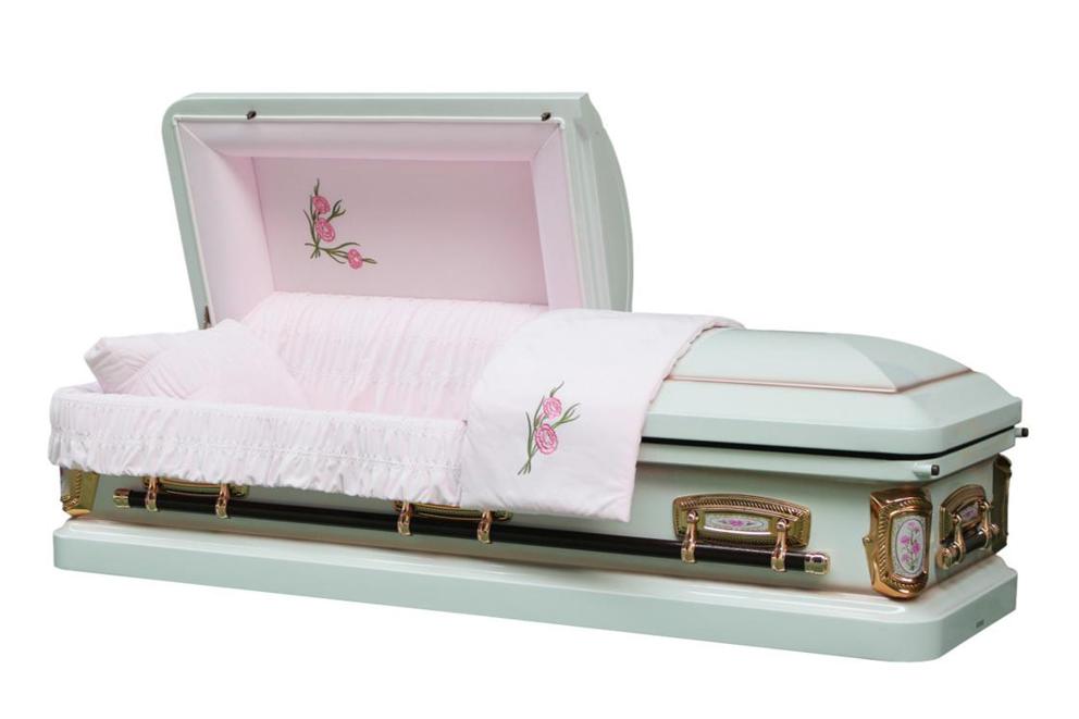 Photo of Prime Rose - White Casket with Pink Interior