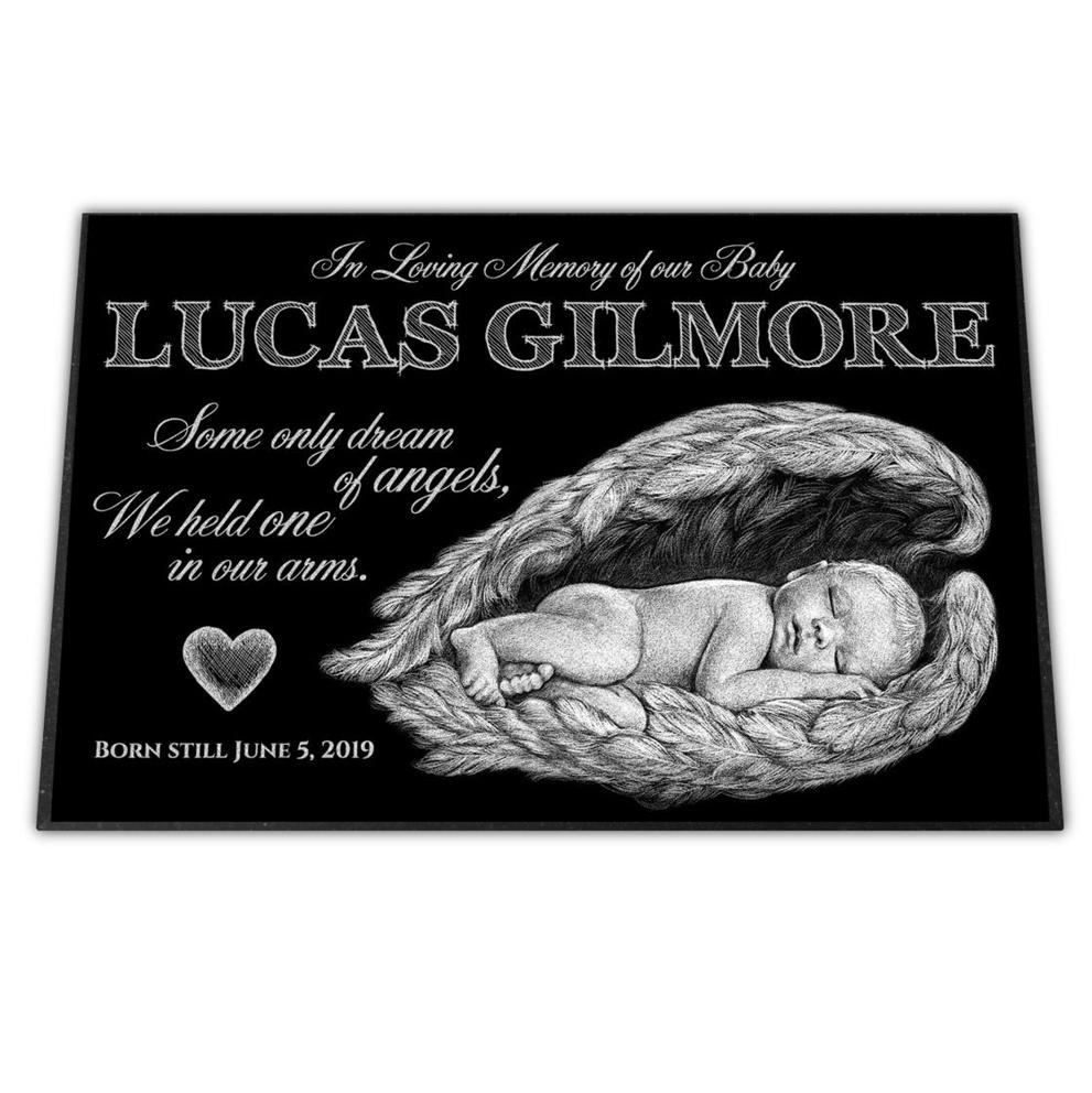 Photo of Baby Headstone Grave Marker, Personalized & Engraved on Premium Granite